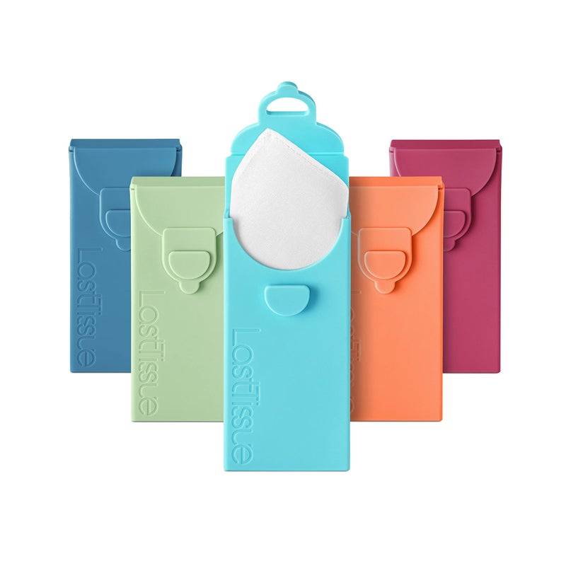 LastTissue Reusable Cotton Tissue Pack  Sustainable Durable EcoConscious Portable  Washable Facial Tissues for Men and Women with Travel Handkerchief Storage Case