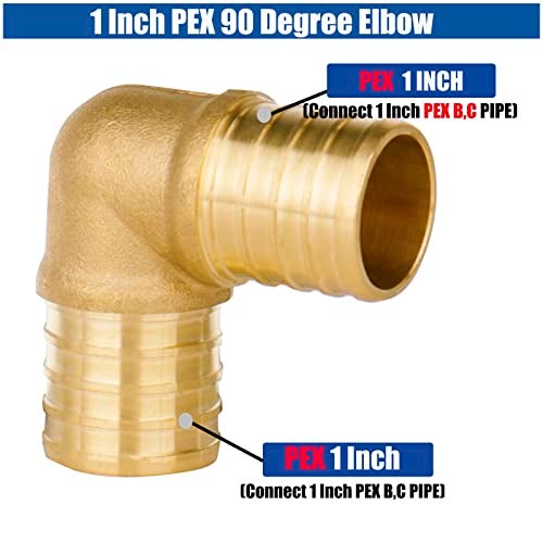WHK 10 Pack PEX 1 Inch Elblow (90-Degree) Crimp Pex Fittings To Fit PEX B,C Pipe - Image 2