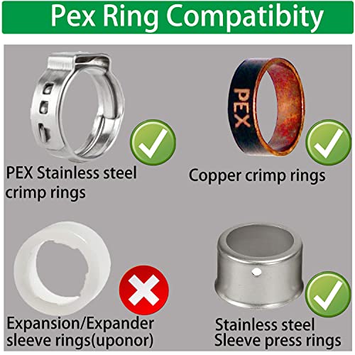 WHK 10 Pack PEX 1 Inch Elblow (90-Degree) Crimp Pex Fittings To Fit PEX B,C Pipe - Image 5
