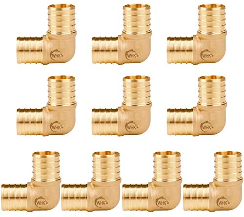 WHK 10 Pack PEX 1 Inch Elblow (90-Degree) Crimp Pex Fittings To Fit PEX B,C Pipe - Image 1