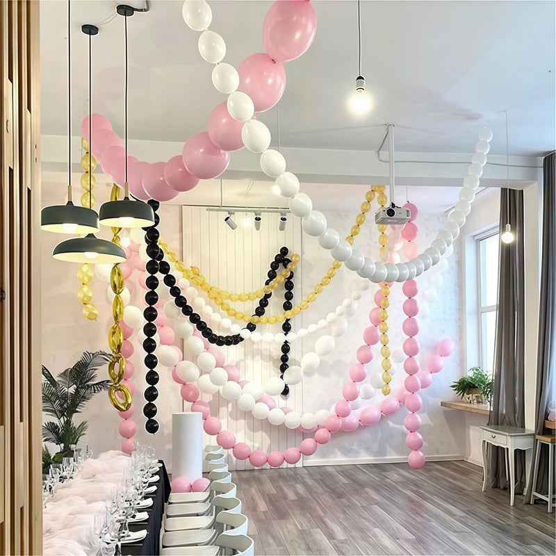 Govpy Pastel Pink Linking Balloons, 100PCS 6 Inch Small Baby Pink Link Balloons for Making Balloon Wall Heart Arch, Quick Linked Balloon for Girls Wedding Birthday Baby Shower Valentine's Party Decorations - Image 4