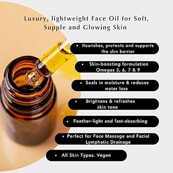 Ane An Glow in a Bottle AntiAgeing Vegan Facial Oil for All Skin Types 100 Natural Plant Oils including Argan Grapeseed and Squalane - Image 2