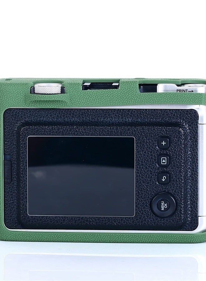 Protective Case for Instax Mini EVO, Soft Silicone Cover Bag with Screen Protector for Fujifilm Instax Mini EVO Instant Camera - Green