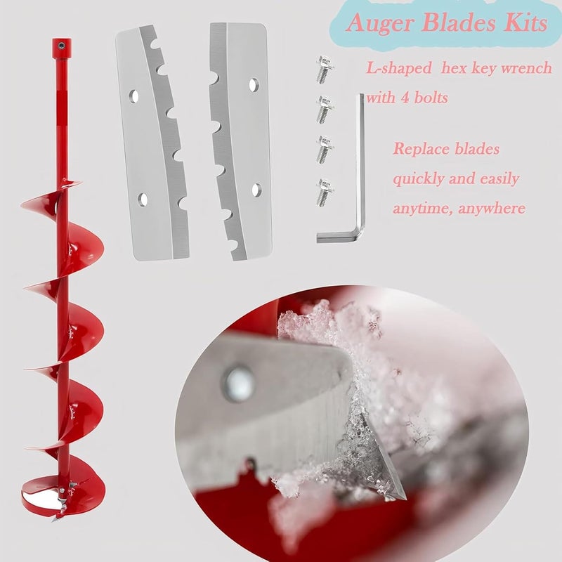 Big & small space compatible banapoy 2Pcs 6 Inch Ice Auger Blades, Hard Alloy Steel Ice Drill Blades, Auger Replacement with Screws and Wrench, for, for Ion Cost saving design picks Medium weight Budget friendly trendy design Hanging space save All storage type compatible Salt mist resistant Cross-material combo compatible Wear resistant Durability enhanced Classic modern blend design All user affordable trusted quality Multi option design Worldwide simple practical design Heat resistant Varied dimensions Multiple design variants Protective coating Market need oriented construction Single & bulk use compatible Single & bulk storage compatible High precision lightweight material Daily universal pick Global assemble options Bug proof seal - Image 2