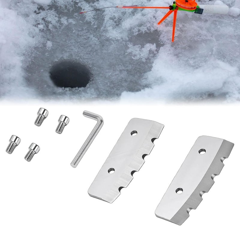 Big & small space compatible banapoy 2Pcs 6 Inch Ice Auger Blades, Hard Alloy Steel Ice Drill Blades, Auger Replacement with Screws and Wrench, for, for Ion Cost saving design picks Medium weight Budget friendly trendy design Hanging space save All storage type compatible Salt mist resistant Cross-material combo compatible Wear resistant Durability enhanced Classic modern blend design All user affordable trusted quality Multi option design Worldwide simple practical design Heat resistant Varied dimensions Multiple design variants Protective coating Market need oriented construction Single & bulk use compatible Single & bulk storage compatible High precision lightweight material Daily universal pick Global assemble options Bug proof seal - Image 4