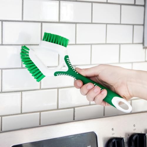 Libman Heavy Duty Scrub Brush Kit | Cleaning Brushes for Household Use | Tub Scrubber | Easy Grip Scrub Brush | Big Job Kitchen Brush | Dual Sided Tile & Grout Brush | 3 Different Brushes Included - Image 5