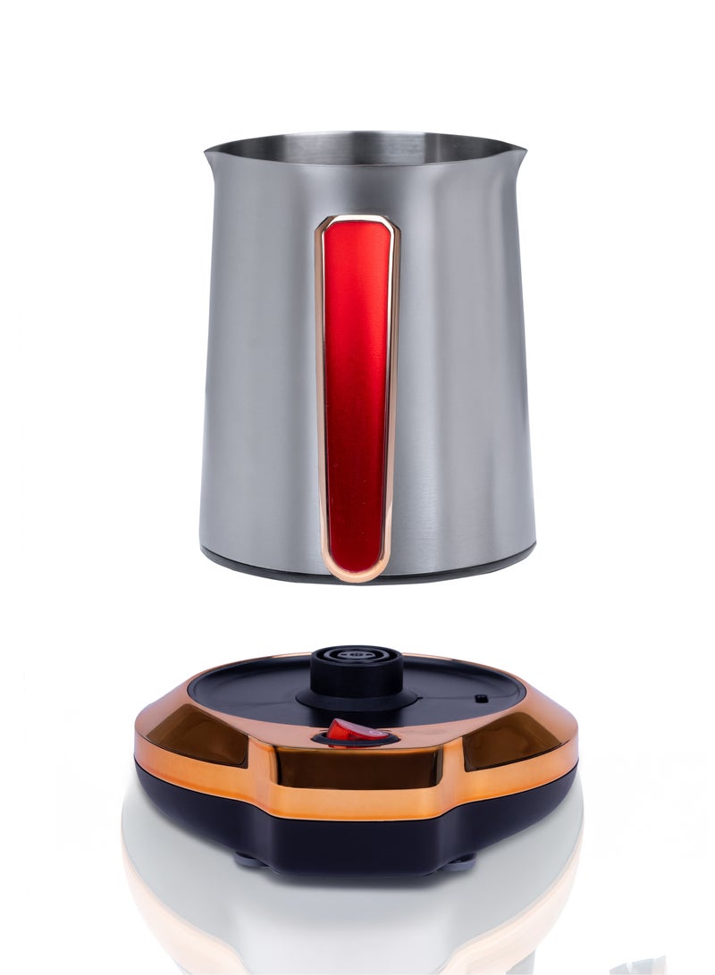 istanbuli istanbuli premium stainless steel electric pot with marble non stick base –  for milk, coffee, and karak  - Image 4