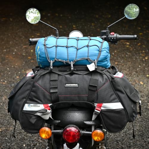 ViaTerra Reflective Bungee Tie Down Net (12" x 12") I Cargo net for Bike and Motorcycle Luggage I Essential Riding Accessories for Bikers - Image 5