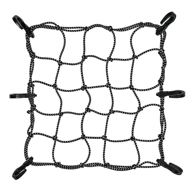 ViaTerra Reflective Bungee Tie Down Net (12" x 12") I Cargo net for Bike and Motorcycle Luggage I Essential Riding Accessories for Bikers - Image 2