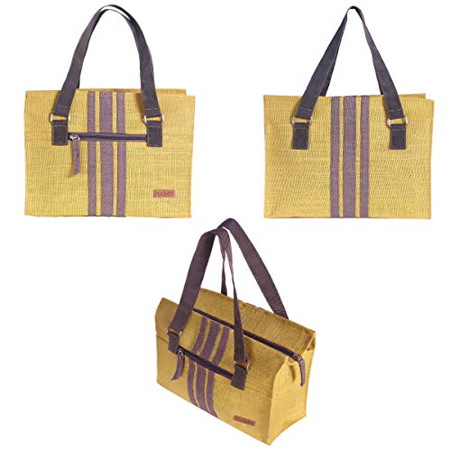 Foonty Eye Candy Daily use Men/Women Jute Lunch Bag(Yellow,FFFWB6017A) - Image 2