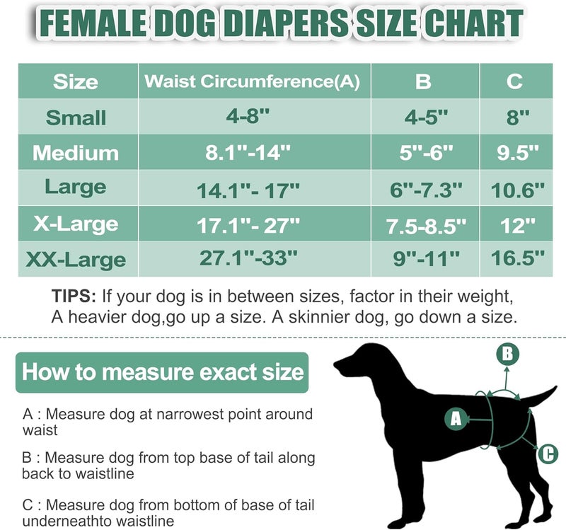 Langsprit Washable Female Dog Diapers (3 Pack) - No Leak Reusable Diapers for Doggy Female in Period - Highly Absorbent Dog Heat Panties with Adjustable Snaps (Rabbit, Owl, Lion, Medium) - Image 4