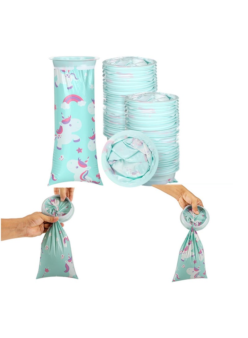 KASTWAVE Disposable Bags, 50-Pack Horse Children's Disposable Vomit Bags - 1000ml Emesis Bags, Individually Wrapped Barf Bags, Portable and Leak-Proof, Ideal for Taxis and Airplane Travel - Image 1