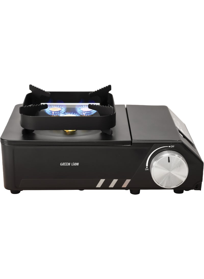 GREEN LION Flamo / 3Burner Stove / One-Twist Firing / 3-Way Flame Outlet / 2100W High Heat Output / Piezoelectric Firing / Adjustable Flame Control / Magnetic Suction Valve / Durable Copper Burner / Anti-Skid Feet / Anti-Slip Pan Support - Image 1