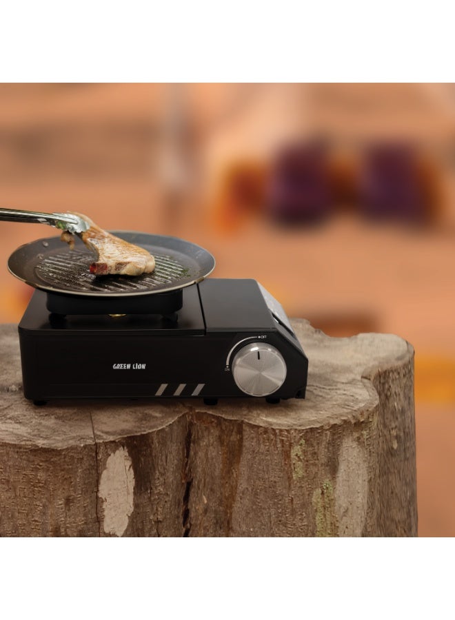 GREEN LION Flamo / 3Burner Stove / One-Twist Firing / 3-Way Flame Outlet / 2100W High Heat Output / Piezoelectric Firing / Adjustable Flame Control / Magnetic Suction Valve / Durable Copper Burner / Anti-Skid Feet / Anti-Slip Pan Support - Image 2