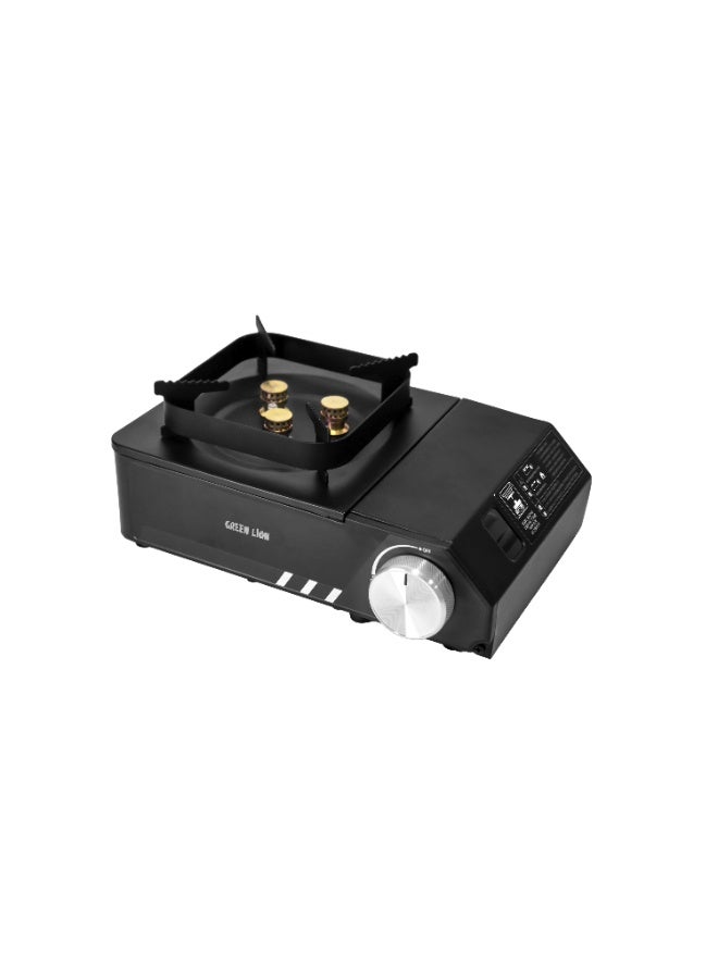 GREEN LION Flamo / 3Burner Stove / One-Twist Firing / 3-Way Flame Outlet / 2100W High Heat Output / Piezoelectric Firing / Adjustable Flame Control / Magnetic Suction Valve / Durable Copper Burner / Anti-Skid Feet / Anti-Slip Pan Support - Image 3