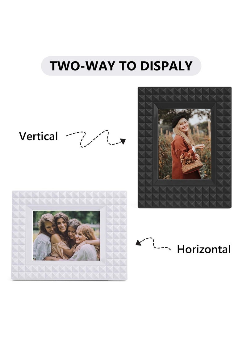 Generic 2x3 Photo Frame, 6 Pack Mini Plastic Picture Frame Compatible with Fujifilm Instax/Polaroid 2 x 3 inch Film, Photo Display Set For Fuji Instax Film Frame (Black + White)  - Image 4