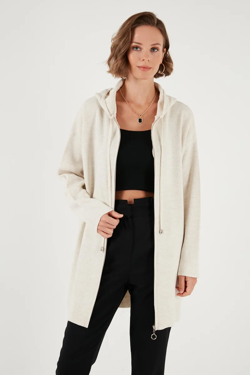 Lela Modest Regular Fit Hooded Hijab Knitwear Cardigan Women's CARDIGAN 4616176