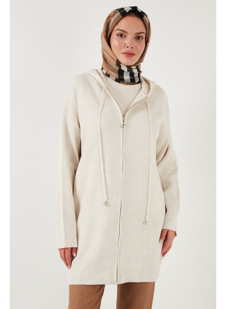 Lela Modest Regular Fit Hooded Hijab Knitwear Cardigan Women's CARDIGAN 4616176  - Image 1