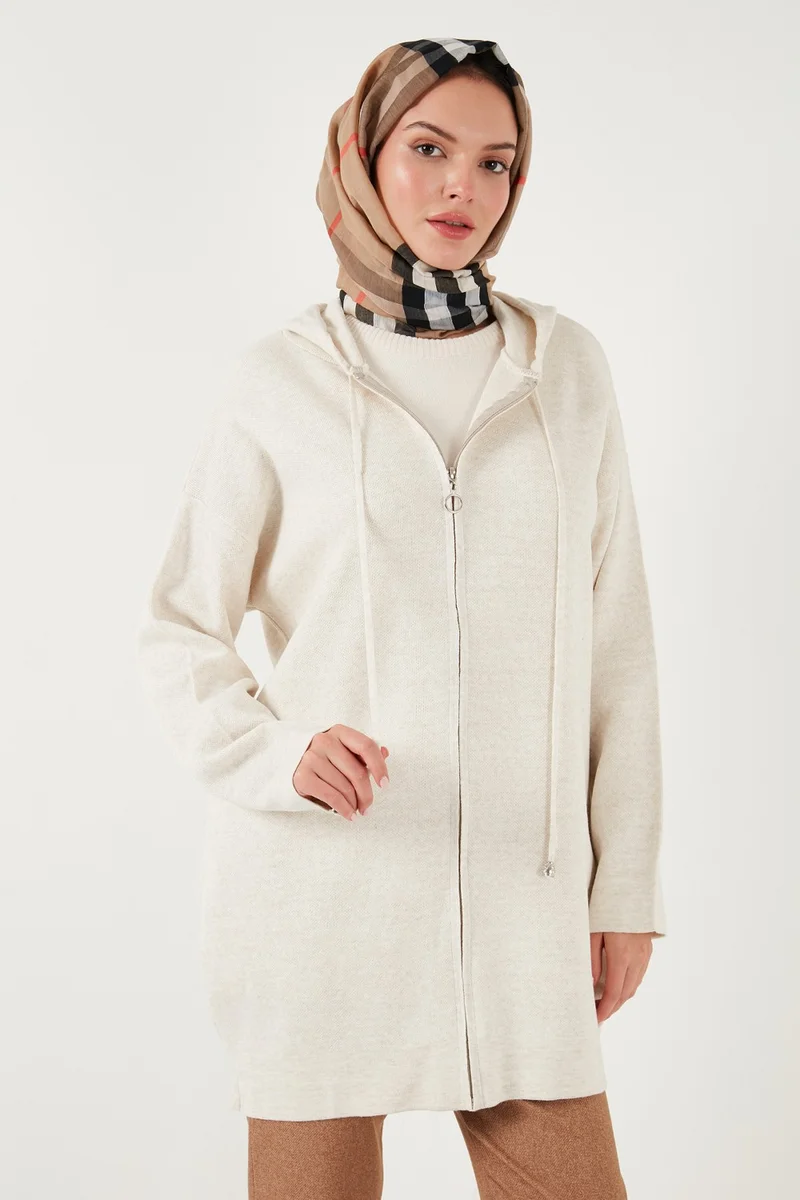 Lela Modest Regular Fit Hooded Hijab Knitwear Cardigan Women's CARDIGAN 4616176
