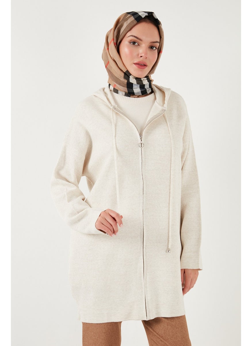 Lela Modest Regular Fit Hooded Hijab Knitwear Cardigan Women's CARDIGAN 4616176  - Image 5