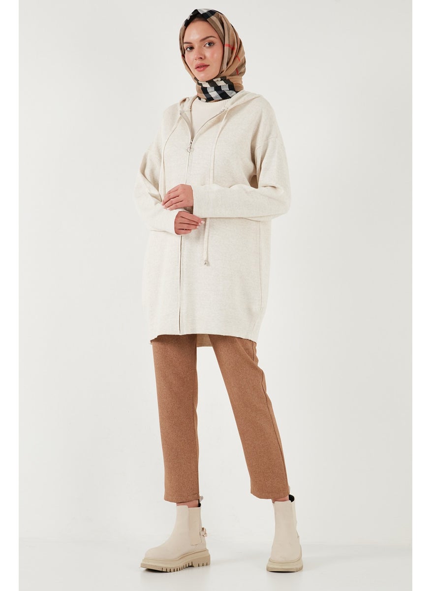 Lela Modest Regular Fit Hooded Hijab Knitwear Cardigan Women's CARDIGAN 4616176  - Image 4