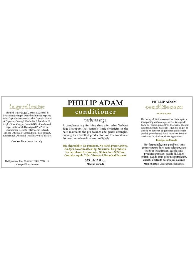 PHILLIP ADAM Verbena Sage Conditioner 12 Oz - Image 3