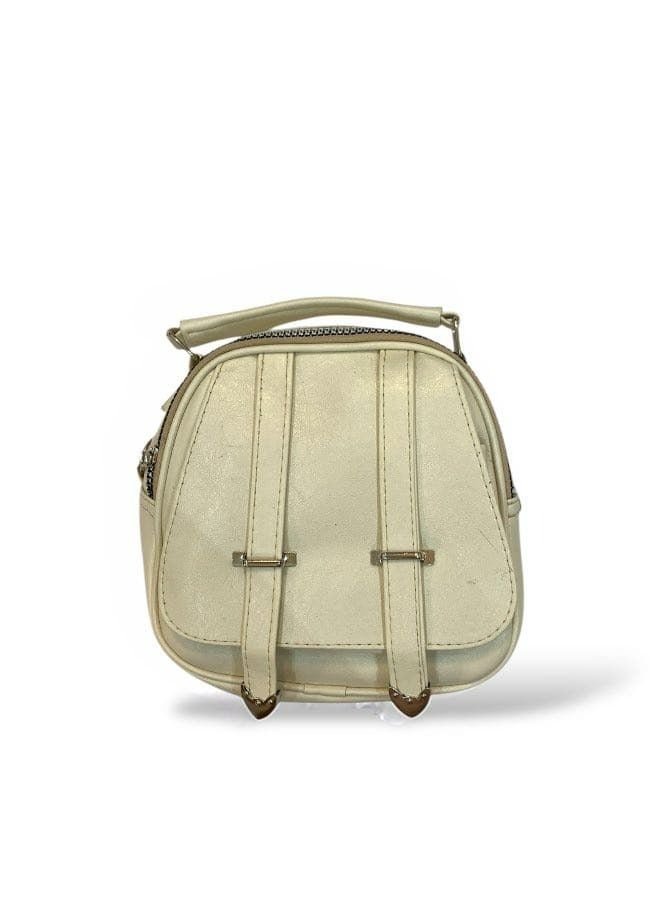 2-in-1 Crossbody and Backpack Beige Bag with a Practical Design for Daily Use  - Image 1
