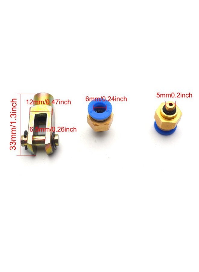 Sydien Pneumatic Cylinder 16mm Bore 100mm Stoke Air Cylinder Double Action Single Rod with Y Connector and 2Pcs Pneumatic Quick Fittings(MAL16x100) - Image 5