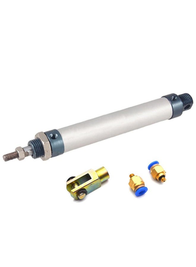 Sydien Pneumatic Cylinder 16mm Bore 100mm Stoke Air Cylinder Double Action Single Rod with Y Connector and 2Pcs Pneumatic Quick Fittings(MAL16x100) - Image 1