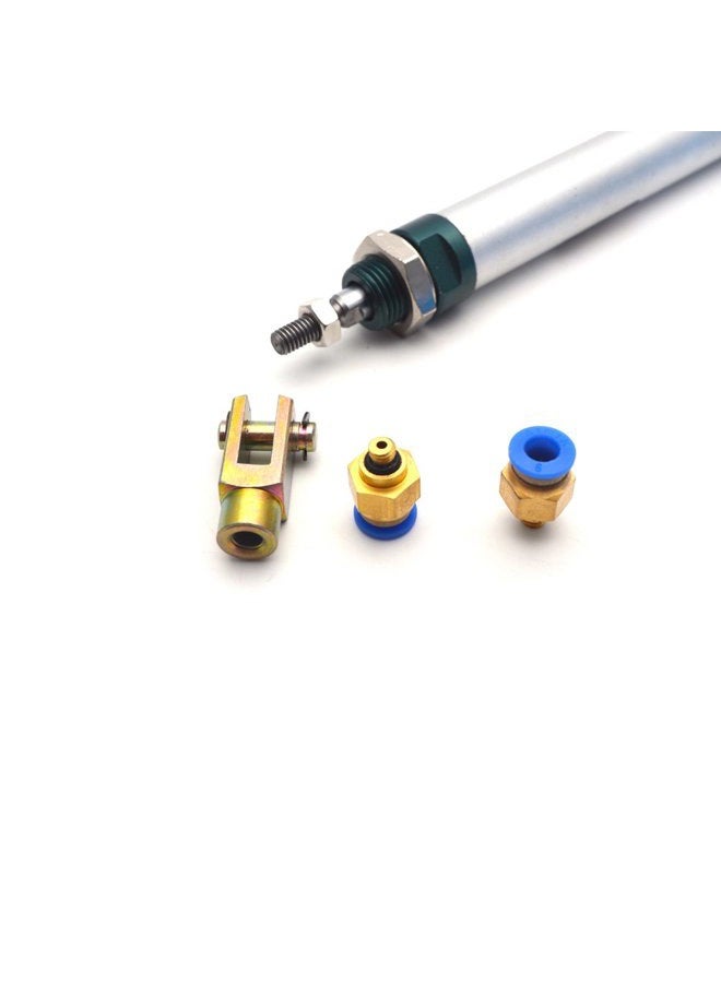 Sydien Pneumatic Cylinder 16mm Bore 100mm Stoke Air Cylinder Double Action Single Rod with Y Connector and 2Pcs Pneumatic Quick Fittings(MAL16x100) - Image 2