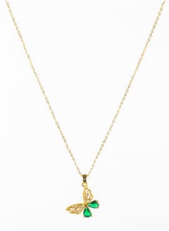 The Black Pearl Accessories Stainless Steel Necklace with a Zirconic Butterfly Pendant  - Image 2