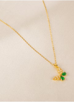 The Black Pearl Accessories Stainless Steel Necklace with a Zirconic Butterfly Pendant  - Image 3
