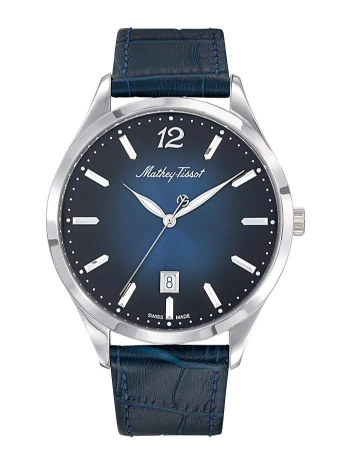 Mathey-Tissot Urban Blue Dial Blue Leather Men's Watch H411ABU