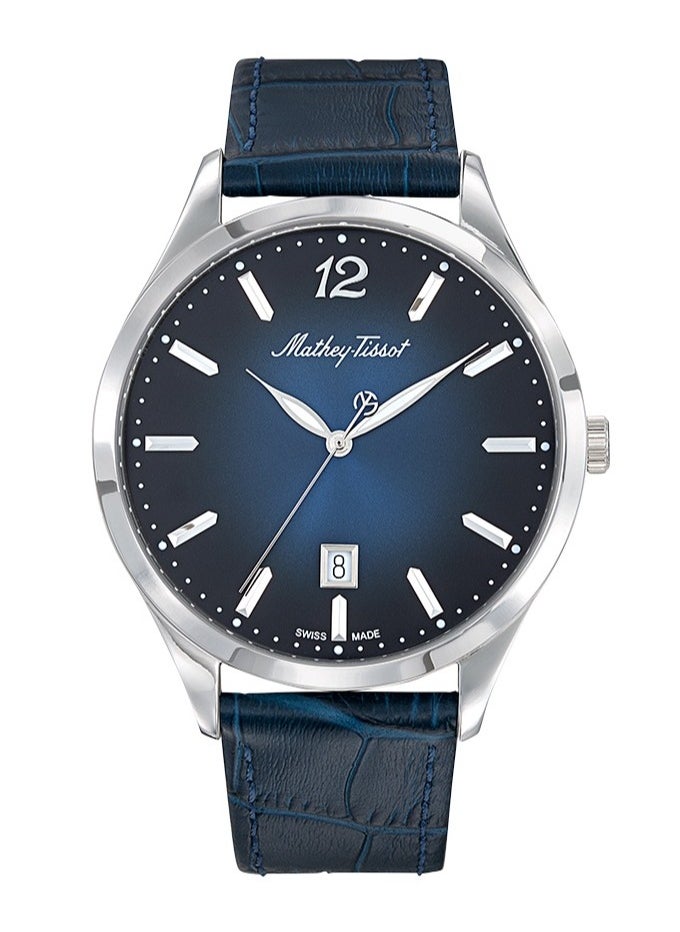 Mathey-Tissot Urban Blue Dial Blue Leather Men's Watch H411ABU  - Image 1
