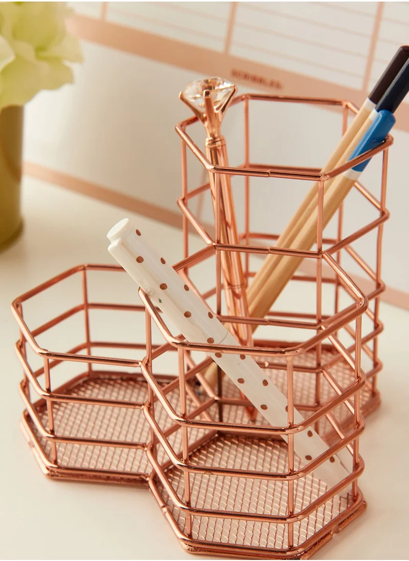 AURORA Rose Gold Wire Storage Organiser