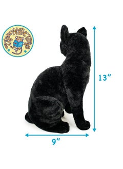 فياهارت دمية محشوة على شكل قطة سوداء من إنتاج Tigerhart Toys مقاس 13 بوصة  - Image 4