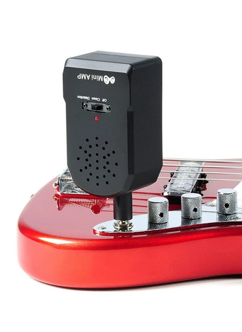 Generic JA-01 Mini Electric Guitar Amplifier with Headphone & Distortion Effect - Portable Earphone Amp for Guitar, Bass & Practice - Compact Guitar Accessory & Parts  - Image 1