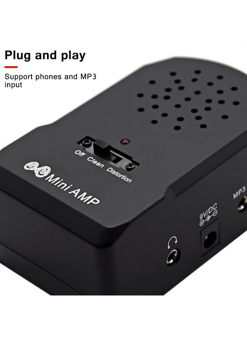 Generic JA-01 Mini Electric Guitar Amplifier with Headphone & Distortion Effect - Portable Earphone Amp for Guitar, Bass & Practice - Compact Guitar Accessory & Parts  - Image 4