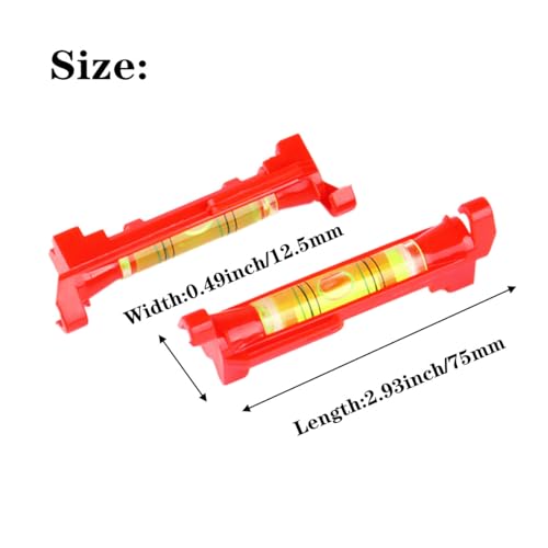 ZUJHPYMI 5Pcs String Line Level Hanging Line Bubble Levels for Measuring Building Trades, Surveying, Engineering (Red) - Image 3