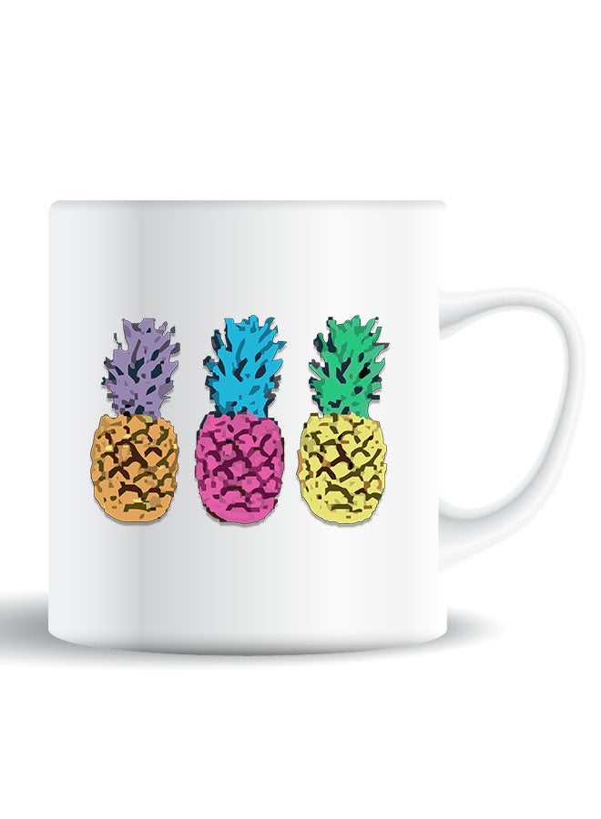 Theodor Premium Quality Two Sided Printed Coffee Mug Tea Cup Pineapple For Home Office, Kids Men Women - Image 1