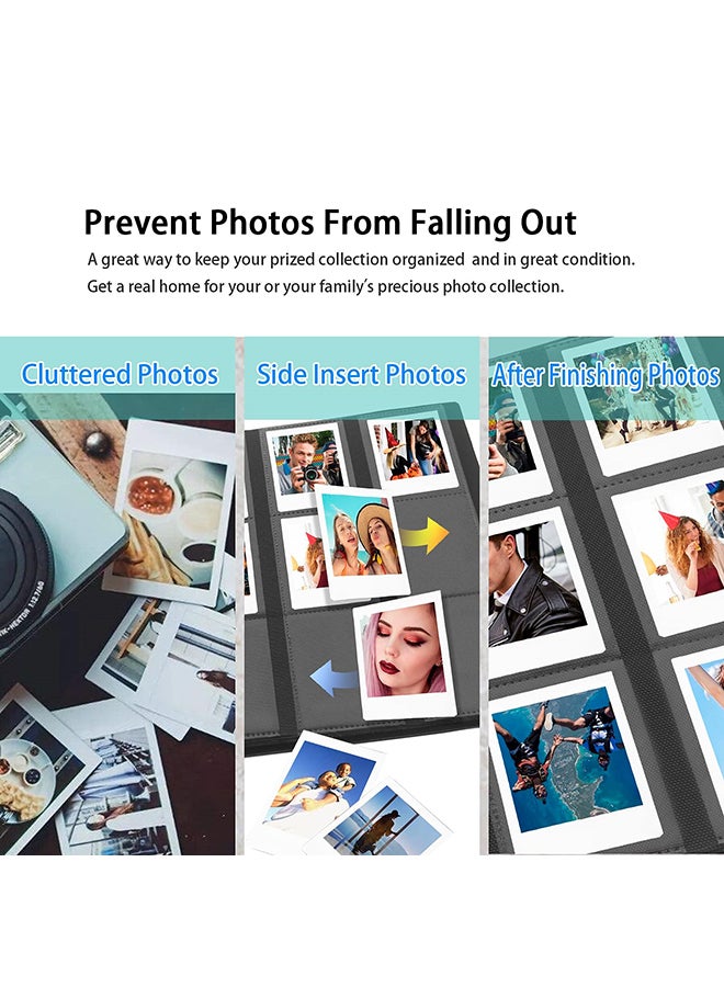 O Ozone ألبوم صور بجيب 360 لكاميرا Fujifilm Instax Mini، وكاميرا Polaroid Snap PIC-300 Z2300 الفورية باللون الأزرق  - Image 3