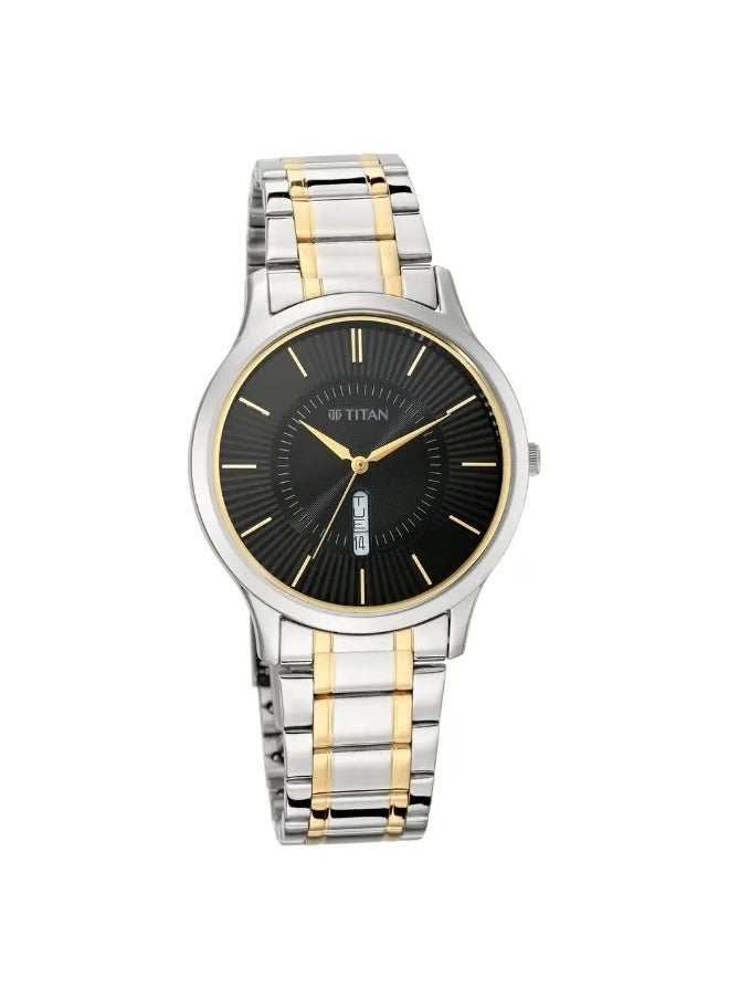 TITAN Men's Analog Round Shape Metal Wrist Watch - 1845BM01 - 47.3 Mm  - Image 1