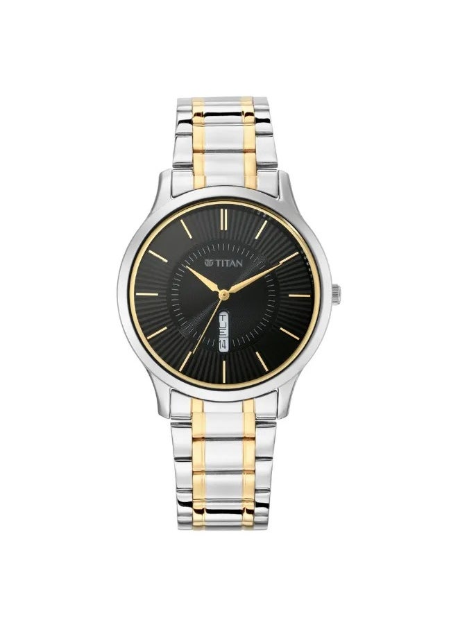 TITAN Men's Analog Round Shape Metal Wrist Watch - 1845BM01 - 47.3 Mm  - Image 2