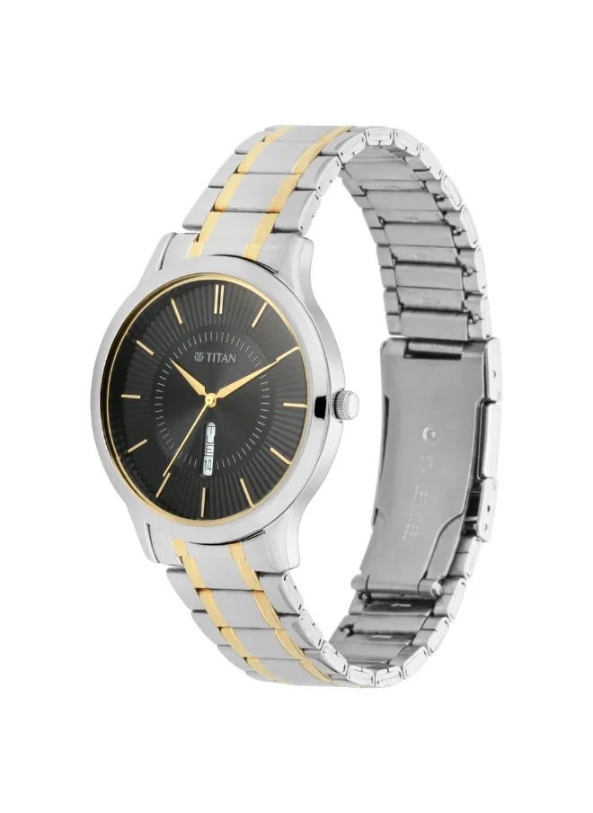 TITAN Men's Analog Round Shape Metal Wrist Watch - 1845BM01 - 47.3 Mm  - Image 3