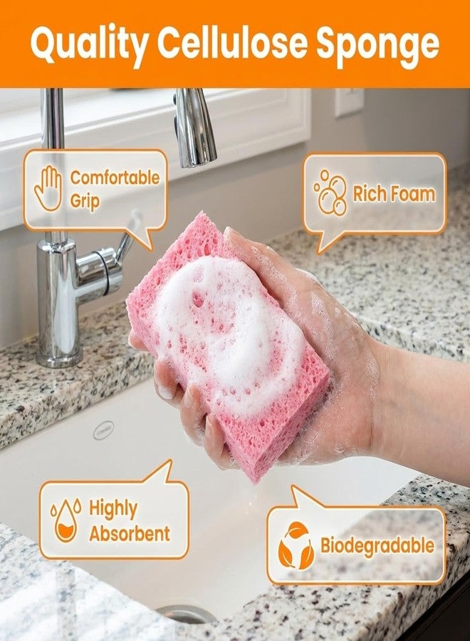 Styquenzer 15 PCS Kitchen Sponges, Natural Compressed Cellulose Sponge for Dishes Cleaning Cleaning Scrub Colored Sponge Non Scratch Natural Dish Sponges for Kitchen Bathroom Cars, Funny Cut-Outs DIY - Image 4