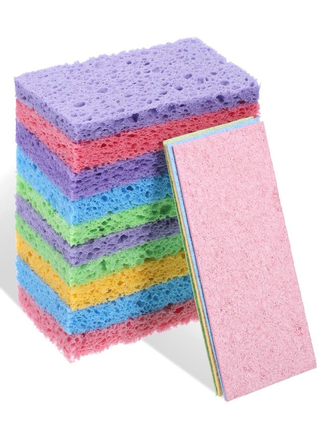 Styquenzer 15 PCS Kitchen Sponges, Natural Compressed Cellulose Sponge for Dishes Cleaning Cleaning Scrub Colored Sponge Non Scratch Natural Dish Sponges for Kitchen Bathroom Cars, Funny Cut-Outs DIY - Image 1