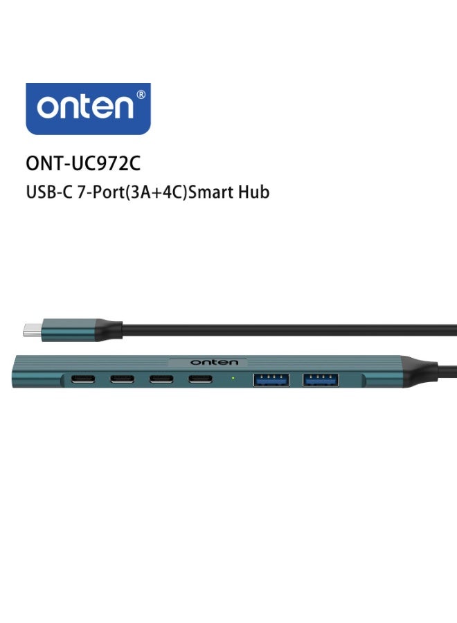 أونتن موزع USB-C UC972C بـ 7 منافذ USB و3 منافذ USB و4 منافذ USB-C - Image 2