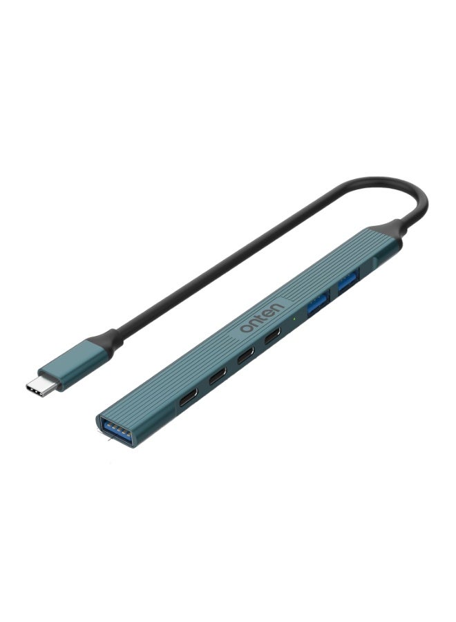 أونتن موزع USB-C UC972C بـ 7 منافذ USB و3 منافذ USB و4 منافذ USB-C - Image 1