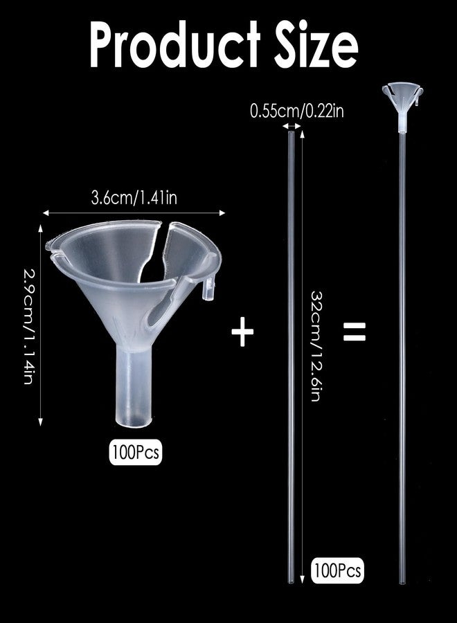 Elegaperma 100pcs Plastic Balloon Holder Sticks,Balloon Sticks with Cups,Palitos para Globos,12.6 In Clear Long Balloons Stick Holder for Wedding,Birthday,Anniversary,Baby Shower Party Decorations - Image 2