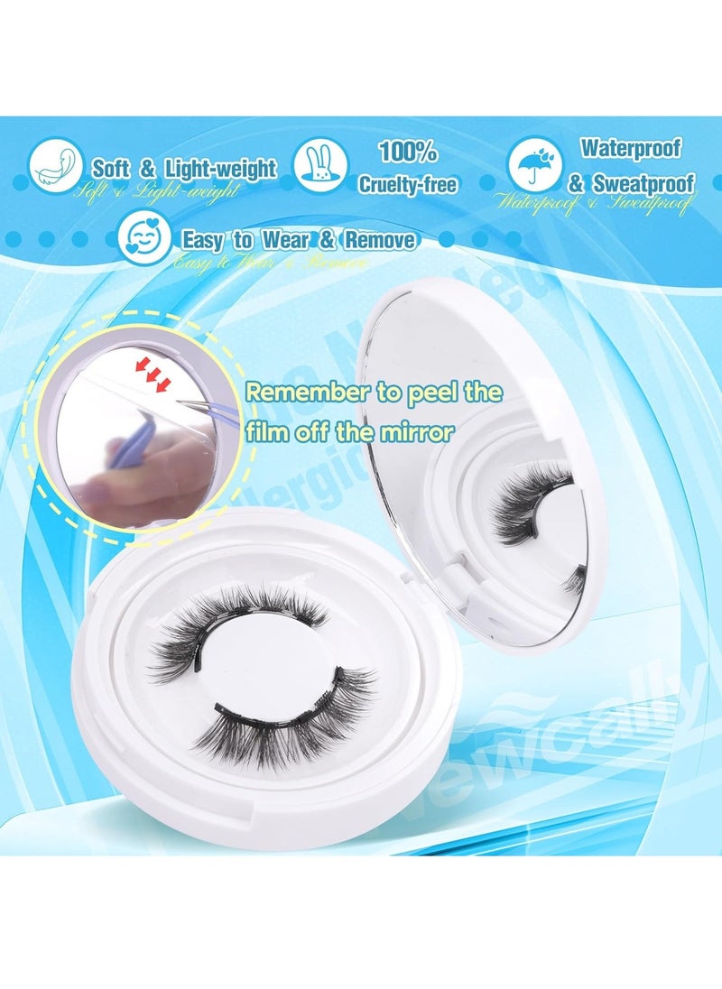 Generic - Magnetic Lashes, Wispy Faux Mink Lashes Magnetic Eyelashes Kit, Fluffy Eyelashes Reusable No Glue False Lashes with Magnets Natural Look (2 pairs) - Image 1
